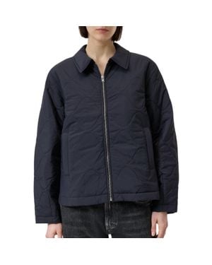 Closed Quilted Bomber Jacket - Blue
