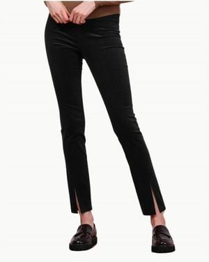 Avenue Montaigne Max Straight Leg Ankle Pants - Black