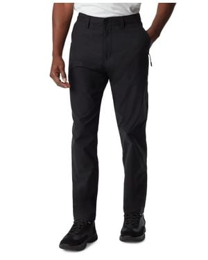 BASS OUTDOOR Traveler Pants Stretch Straight Fit Trouser Mac97 - Black