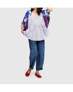 Alembika Melody Butterfly Blouse - Blue