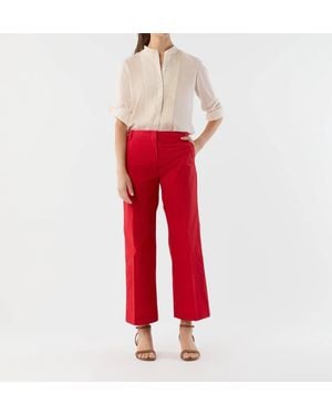 ANN MASHBURN Frankie Wide Leg Pants - Red