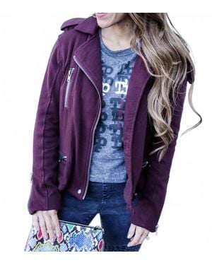 Chaser Brand Cotton Moto Jacket - Purple