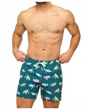 Chubbies Turtally Awesomes Classic Swim Trunks - Blue