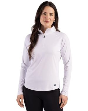 Cutter & Buck Prospect Recycled Featherlight Stretch Quarter Zip - White