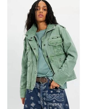 Free People Kali Washed Jacket - Green