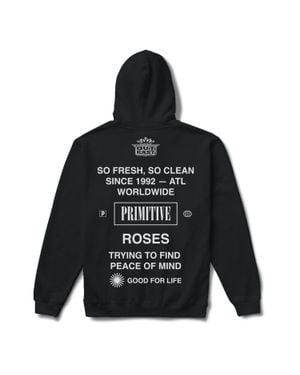 Primitive Skateboarding Outkast Stripespull Over Hoodie - Black