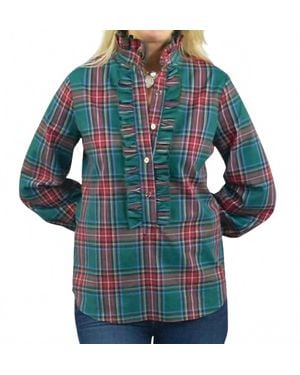 CK BRADLEY Devon Ruffle Blouse - Blue