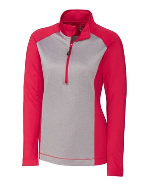 Cutter & Buck Cbuk Ladies' All-Star Printed Half-Zip Jacket - Pink