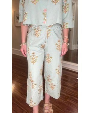 Ivy Jane Print Barrel Pant - Blue