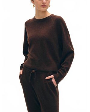 White + Warren Cashmere Sweatshirt - Black