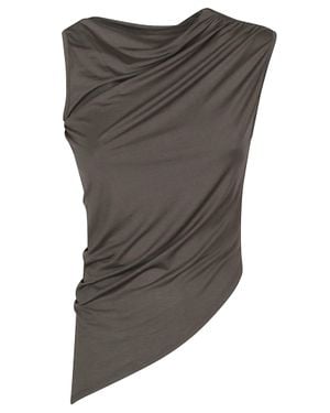 IRO Zorya Asymmetrical Draped Top - Gray