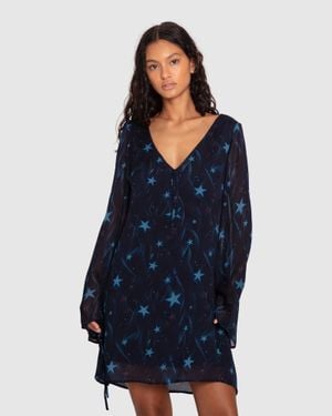 Belle & Bloom Star Eyes Mini Dress - Blue