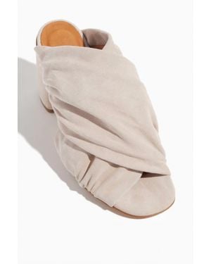 Forte Forte Suede Heeled Sandals - White
