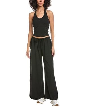Marion 2Pc Lounge Tank Top & Pant Set - Black