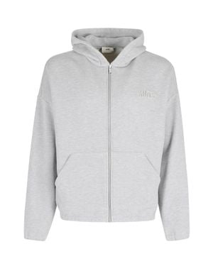 Autry Over Hooded Pouch-Pocket Cotton-Blend Sweatshirt - Gray