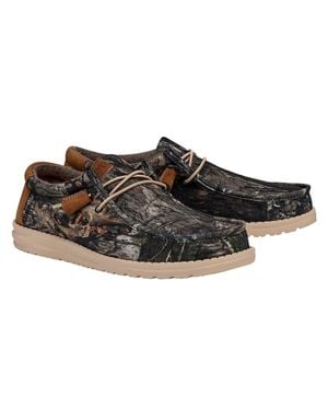 HEYDUDE Wally 40787-960 Mossy Oak Slip-On Casual Shoes Shop454 - Black