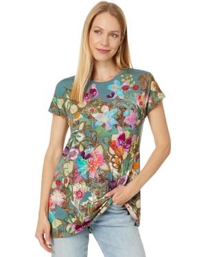Johnny Was The Janie Favorite Dolman Sleeve Tunic, Nurto Meadows Print - Blue