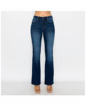 Blue Age High Rise Flare Leg Stretch Denim Jeans - Blue
