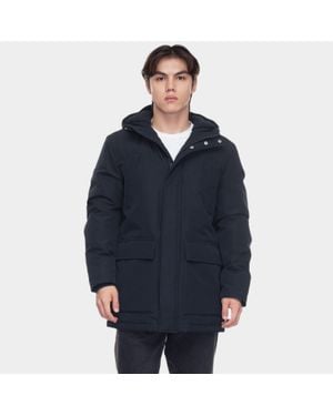 Rokka&Rolla Parka Jacket Winter Coat With Fleece Hood - Blue