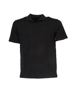 Dondup Crepe Cotton Bowling Polo Shirt - Black