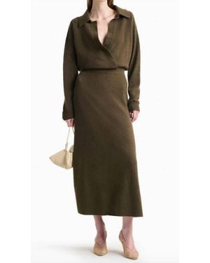 Altuzarra Madleen Twisted Vine Melange Dress - Green