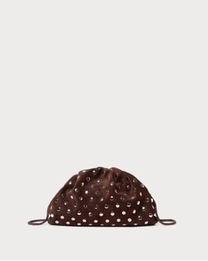 Loeffler Randall Bailey Pleated Clutch - Brown