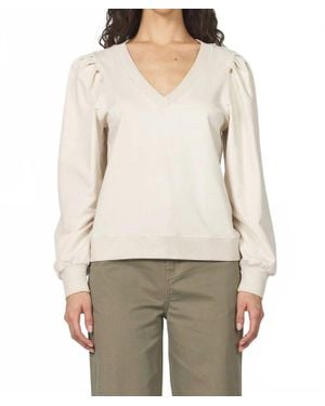 Another Love Sammi V-Neck Sweatshirt - Natural