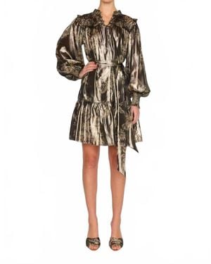 CHRISTY LYNN Rine Metallic Dress - Natural