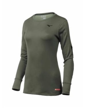 Mizuno Thermo Base Layer Long Sleeve Top - Green