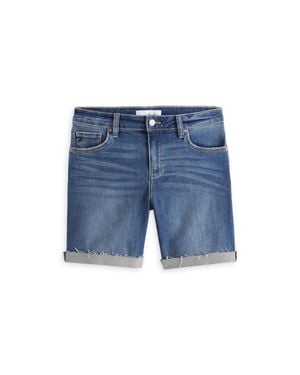 Kancan Angela Mid Rise Midi Shorts - Blue