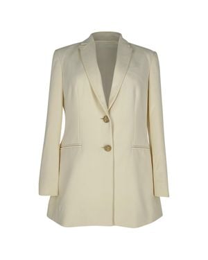 Versace Single-Breasted Blazer With Pockets - Natural