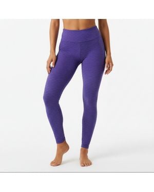 BBrazil Clothing Basket Weave Jacquard Long Leggings - Purple