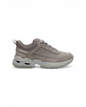 Caterpillar Cat (Caterpillar) Dark Leather Sneaker Shoes - Gray