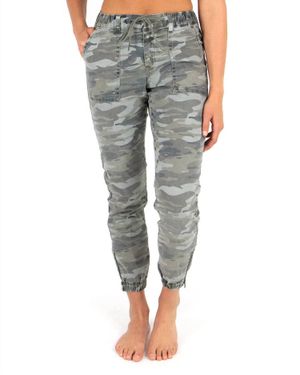 Grace and Lace Sueded Twill Sweatpants - Gray