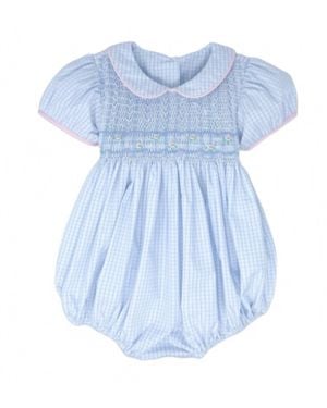Lullaby Set Girl's Woodford Windowpane Dress - Blue