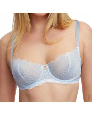 Skarlett Blue Rouse Lace Balconette Bra - Blue