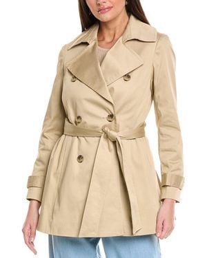Jones New York Double-Breasted Trench Coat - Natural