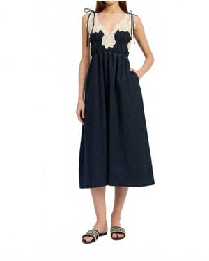 En Saison Natalia Midi Dress - Blue