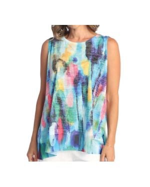 Jess & Jane Fiji Burnout Sleeveless Top - Blue