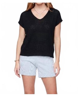 Renuar Harbor Breeze Knit Top - Black
