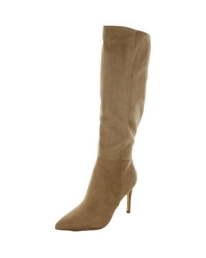 Nine West Richy Boots Suede Pointy Toe Knee High Zpo3479 - Brown