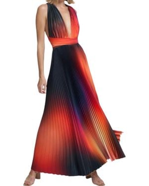 L'idée Moderniste Full Length Gown - Red