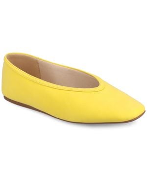 Journee Collection Journee Fortune Casual Ballet Flats - Yellow