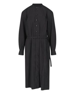 Lemaire Wool-Blend Belted Midi Dress - Black