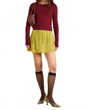 Damson Madder Glinda Ruffle Mini Skirt - Red