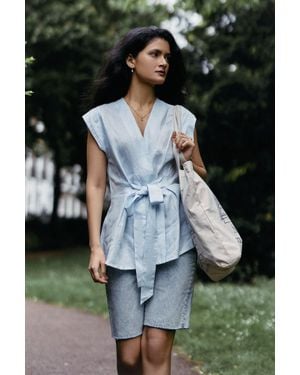 REISTOR Versatile Hemp Wrap Top - Blue