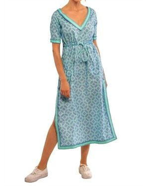 Gretchen Scott Surfs Up V Neck Dress - Blue