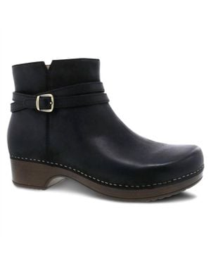 Dansko Brook Burnished Nubuck Booties - Black