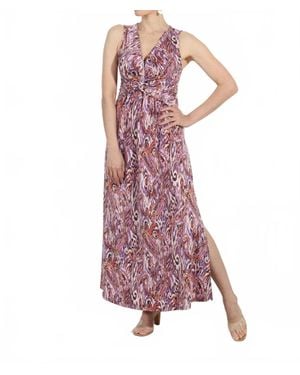 Veronica M Twist Sleeveless Maxi Dress - Pink