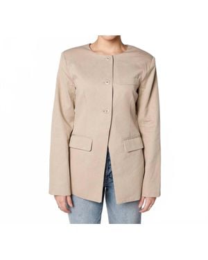 Moon River Coffee Run Blazer - Natural
